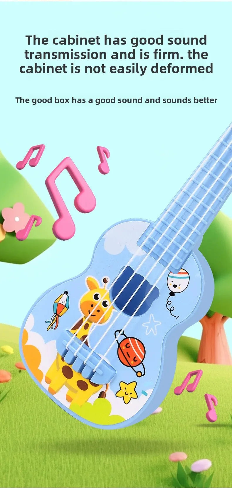 Mini Guitar Instrument Can Play Music Simulation Toy Ukulele Kids Guitar Toy Girl Boy Beginners Birthday Gift