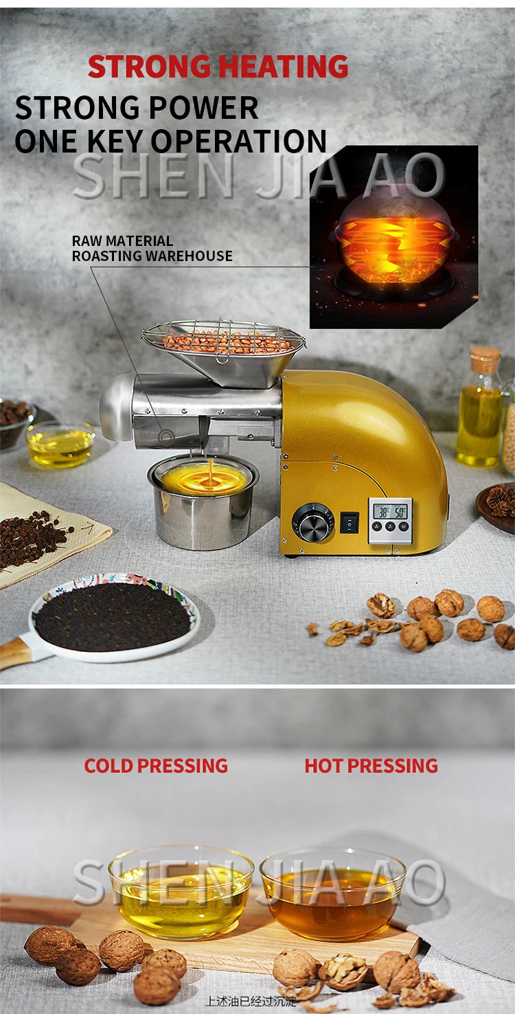 Oil Press Machine Oil Extractor Machine Manual Oil Press Hydraulic Press Oil Press Cold Press Oil Machine Oil Making Machine