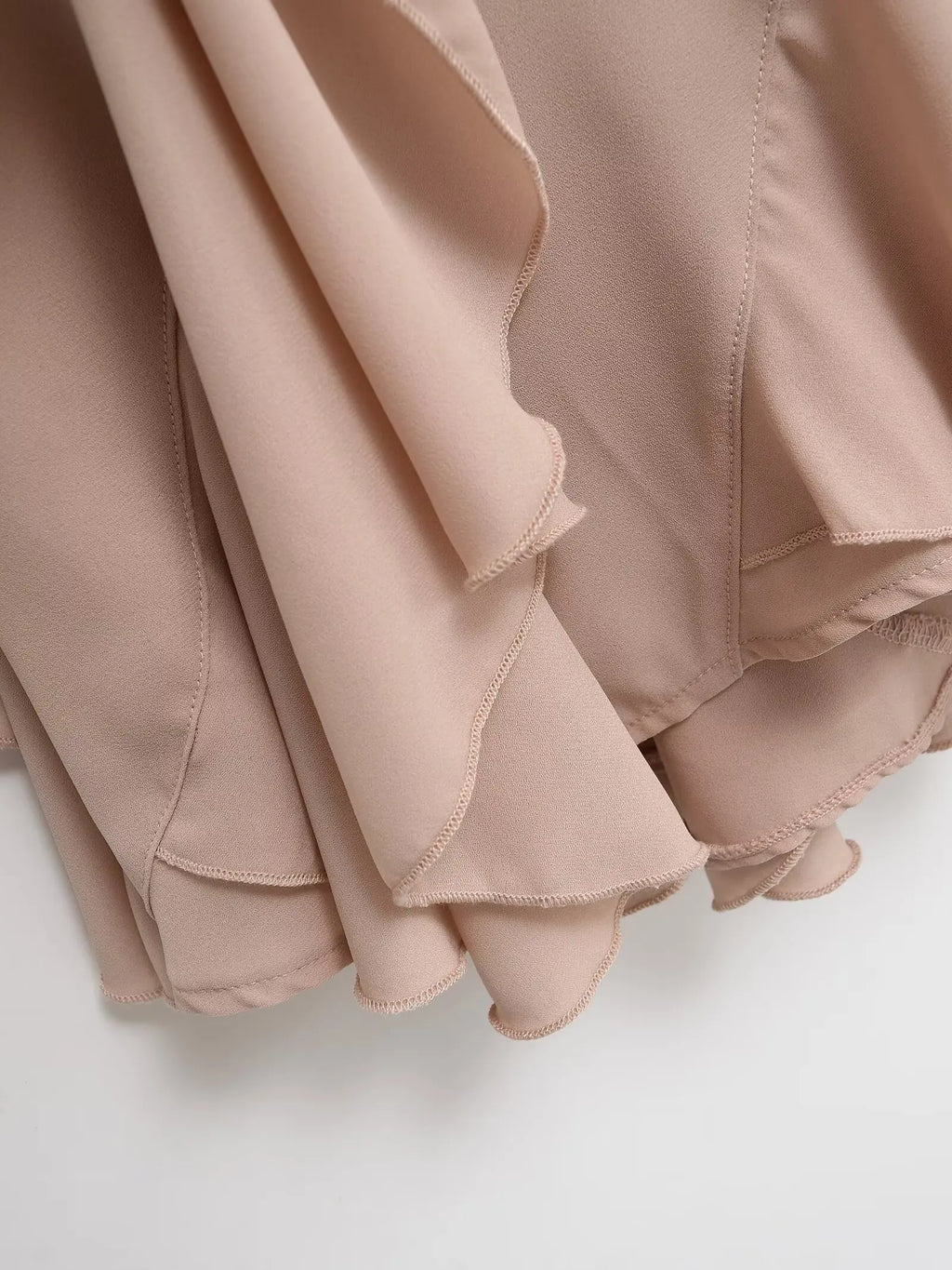 2026 Chic Women's Casual High Quality Knee-length Pink Layered Skirts Ladies Elegant A-line Tierred Ruffles Elastic Midi Skirt
