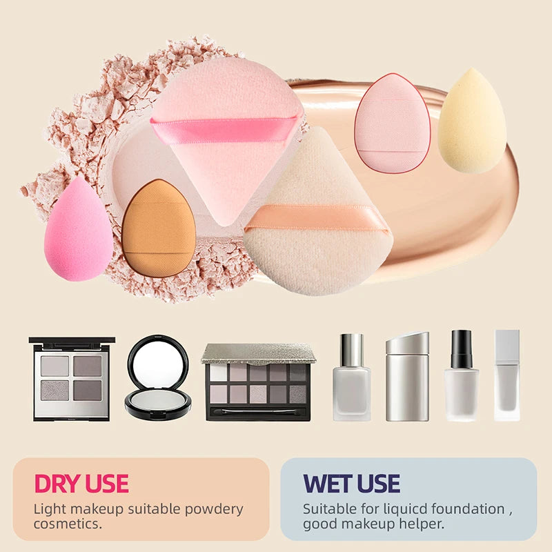 12pcs Makeup Sponges Set Soft Cosmetic Puff Beauty Egg Foundation Sponges Wet and Dry Powder Puff For Women Make Up Tools