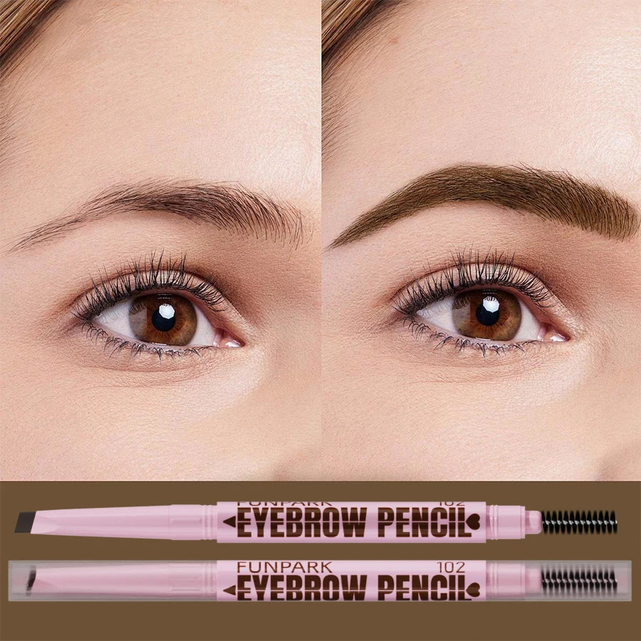 2 In1 Eyebrow Pencil Professional Cosmetics Makeup For Women'S 5 Colors Waterproof Eyebrow Tattoo Brush Long Lasting Eyebrow Pen