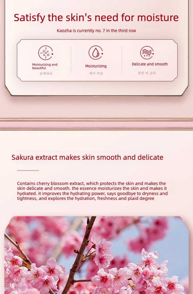 Cherry Blossom  Moisturizin Anti-Wrinkle Set Reduces Fine Lines Repairs Skin Hydrates Brightens Anti-Aging Firming Skin care