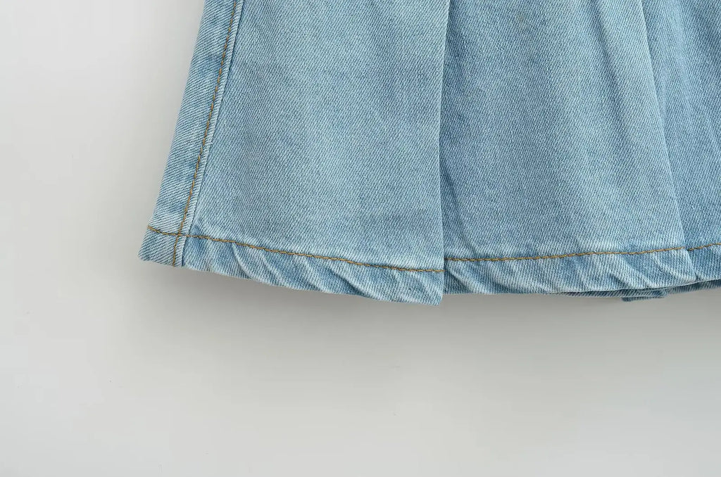 4 colors 2025 Y2K Low Waist Pleated Mini Skirt American Retro Women Package Hips Ruffles Short Skater Skirts With Shorts lining