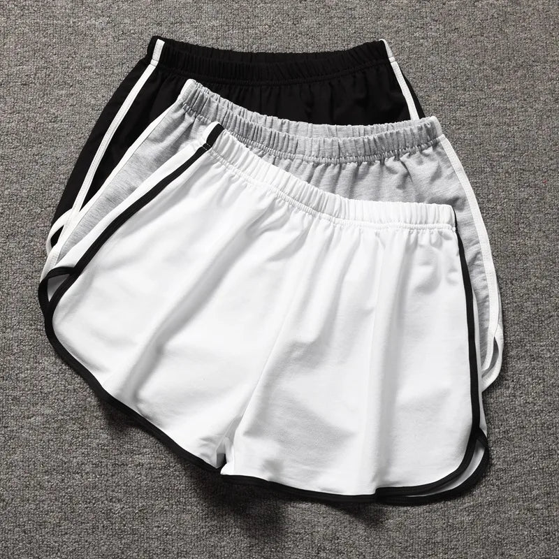 Women'S Striped Casual Shorts Korean Harajuku Loose All Match Sports Shorts Summer Fashion Yoga Thin Mini Shorts Female