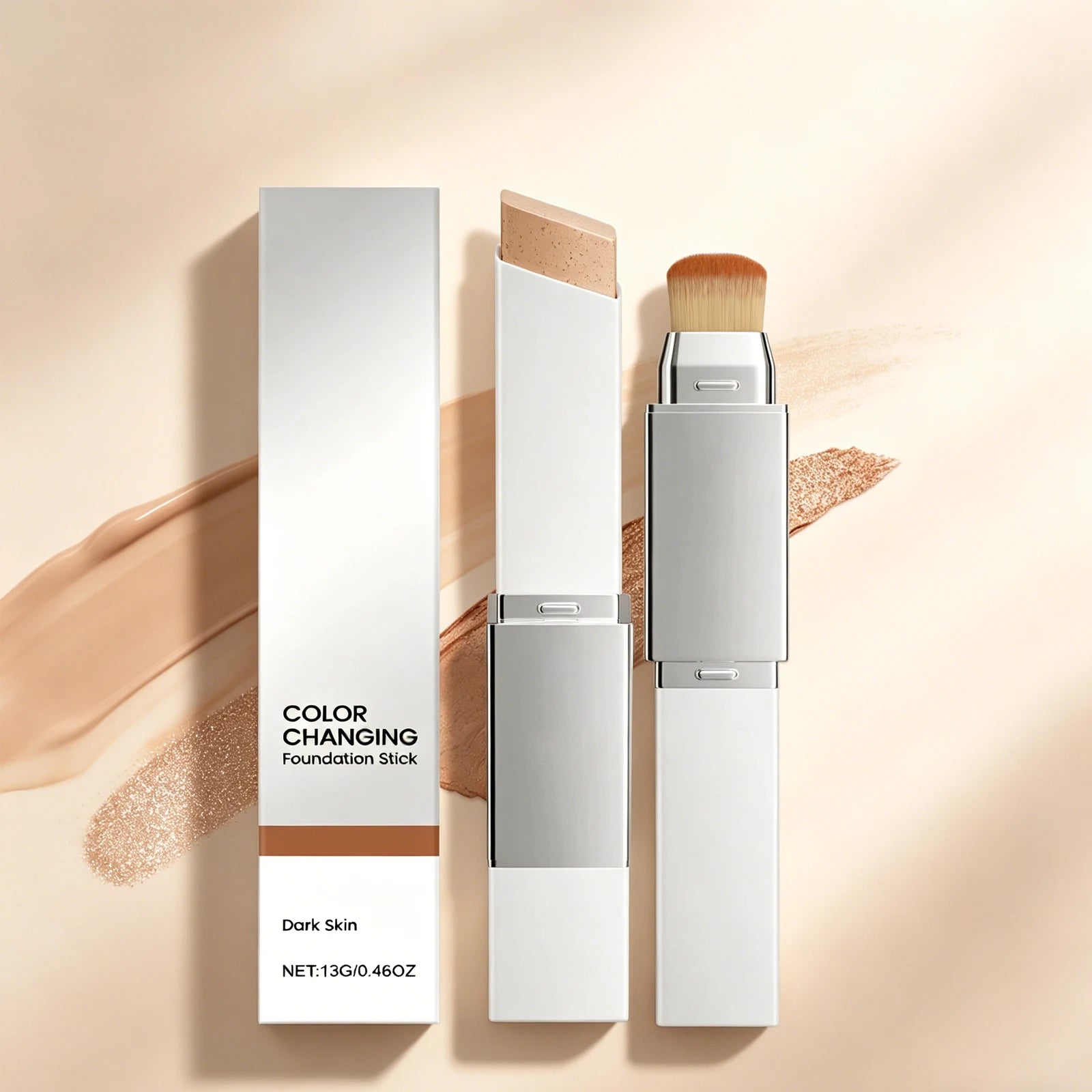 AMZ 13g Darkening Skin Blotting Duo-Action Foundation Stick is a Natural, Moisturizing, Refreshing, Lightweight