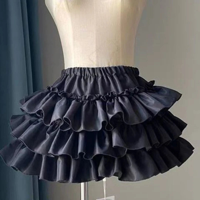 Japanese Kawaii Mini Pleated Skirts Shorts Womens JK Jupe Sweet Lolita Pant Skirt 2026 Y2k Aesthetic Ruffled High Waist Faldas