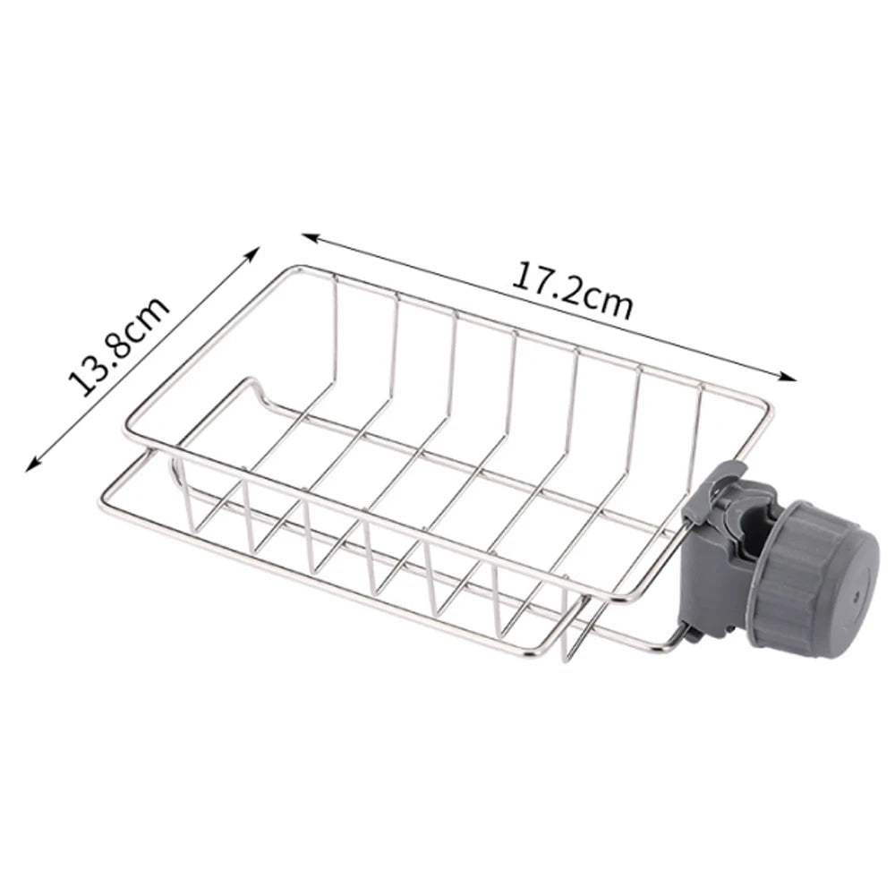 Estante de drenaje para fregadero, soporte flexible para grifo de esponja, escurridor de jabón, toallero, organizador de estantes, accesorios de cocina