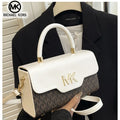 Michael Kors women's fashionable crossbody single shoulder handbag MK classic letter multifunctional small square bag