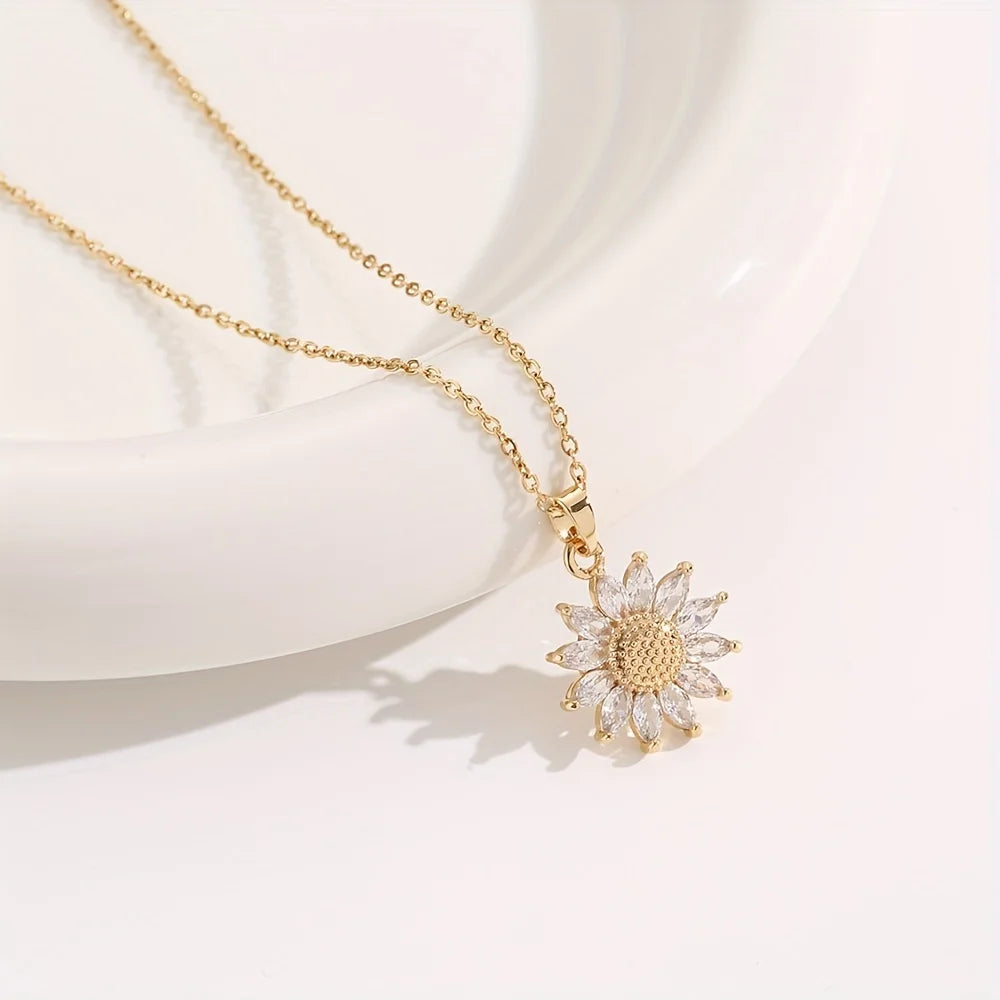 Elegant Sunflower Necklace Set - Celebrate Love, Loyalty
