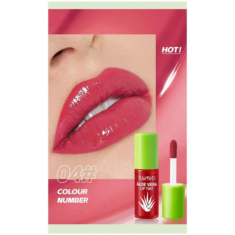 6-Piece Lip Gloss Oil Set,Aloe Vera Liquid Lipstick, Long-Lasting Moisturizing Smudge-Proof Lips Tint ,Non-Sticky Cosmetics
