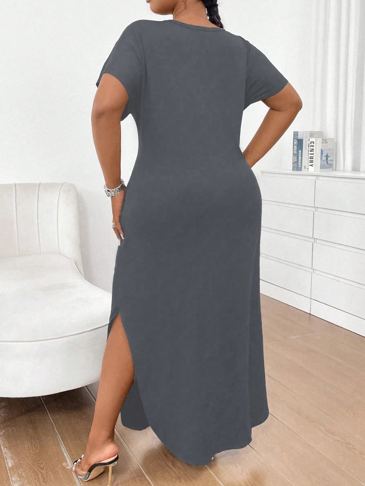 Plus Size Talla Grande Summer Long Dresses 2025 Casual Beach Maxi Loose Women's Dresses Comfortable Evening Gowns