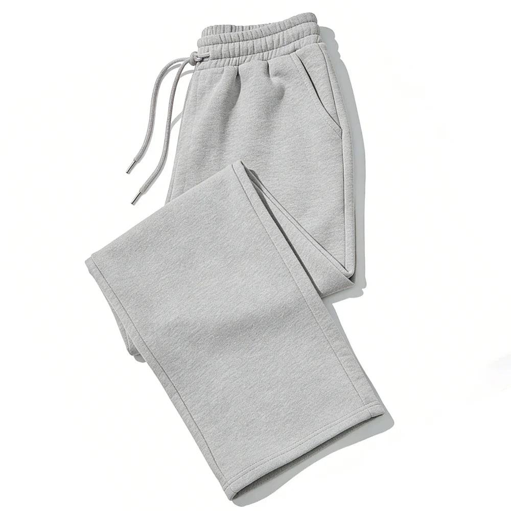 Mens Sweatpants Straight Fit Joggers for Sports and Streetwear Loose Oversized Casual Pant Drawstring Multi-pocket Men Long Pant