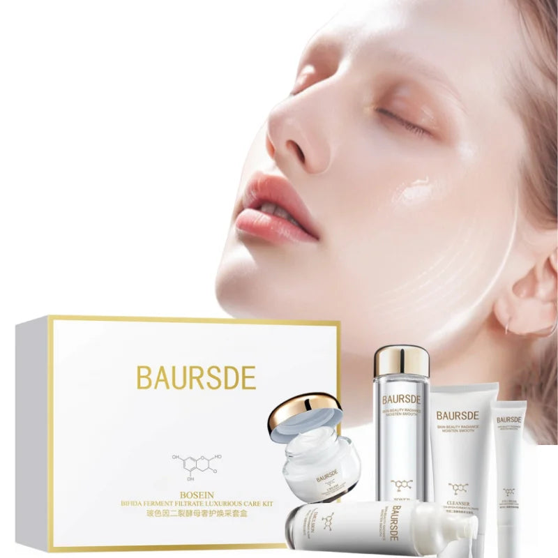 Bosein Retinol Skincare Five-Piece Set, Including Cleansing Balm, Essence Water, Eye Cream, Essence Lotion, Essence Cream, Contains Skin-Beneficial Ingredients Such as Bosein, Niacinamide, Centella Asiatica Extract, with a So