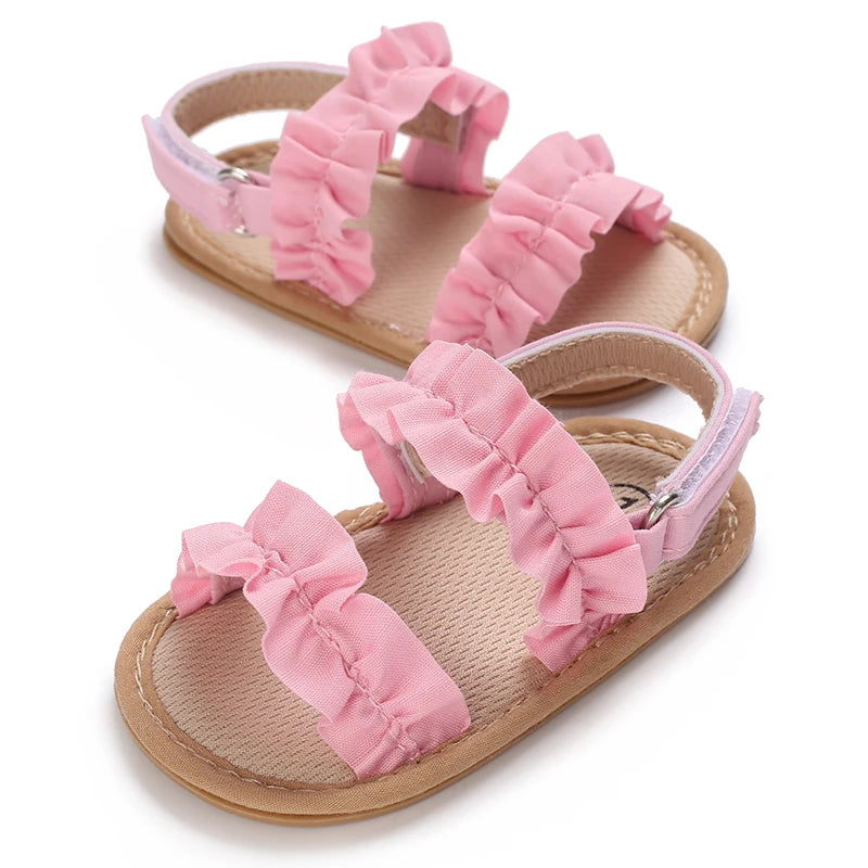 Infant Pre-walker Sandals,Girls Sweet Style Heart Bow Butterfly Decor Sandals,Soft Comfy Multi Color Summer Footwear 0-18 Months
