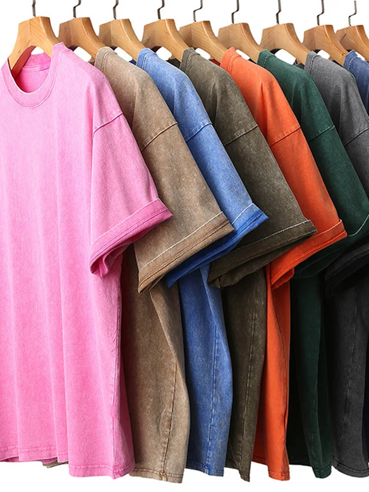 Women's 100% Cotton Oversized T-Shirt - Distressed Casual Tee
