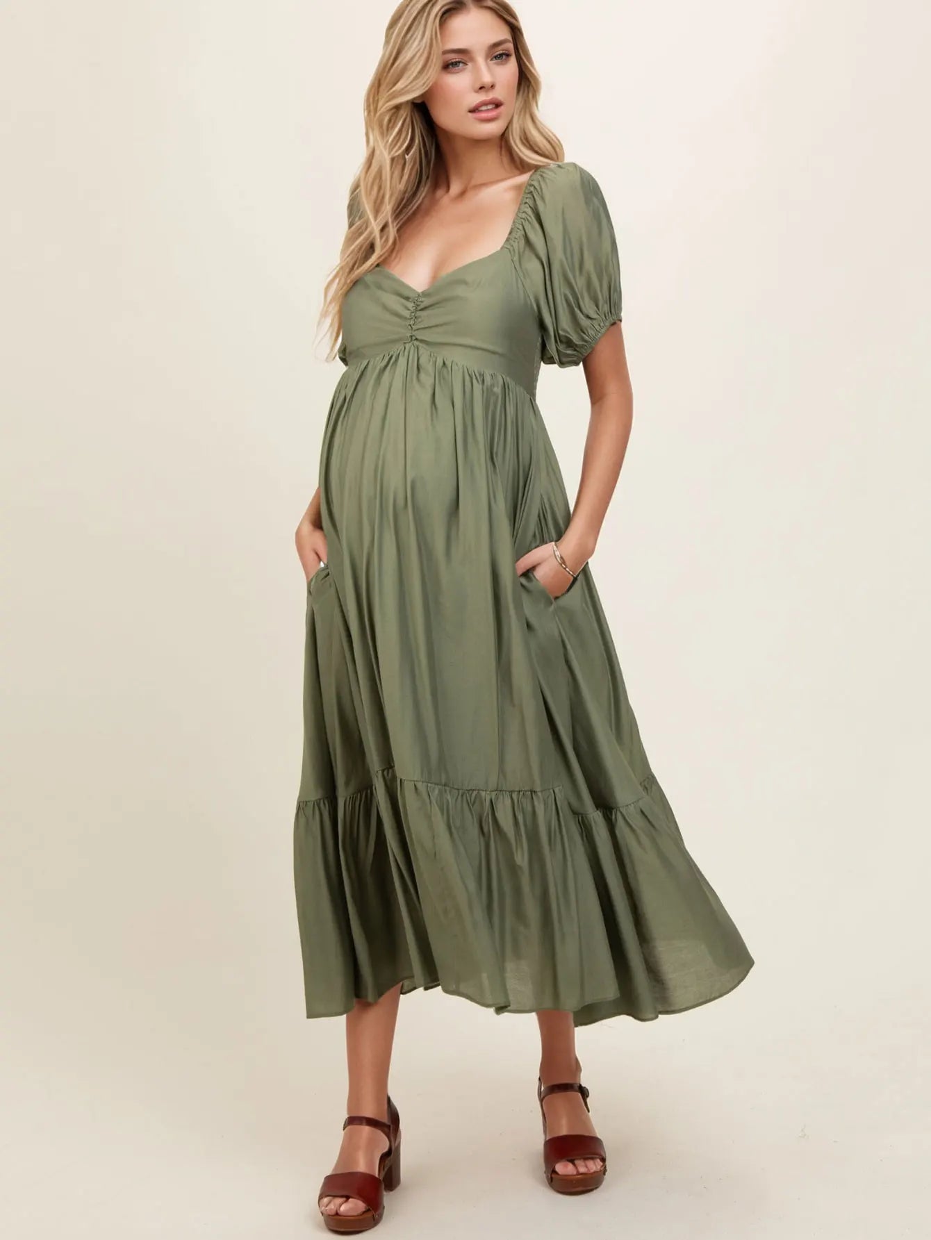 2026 Fashion Short Sleeve Dresses for Women Square Collar A-LINE Women Dress Pregnant Dress Women Vestidos De Verano Mujer Q3094