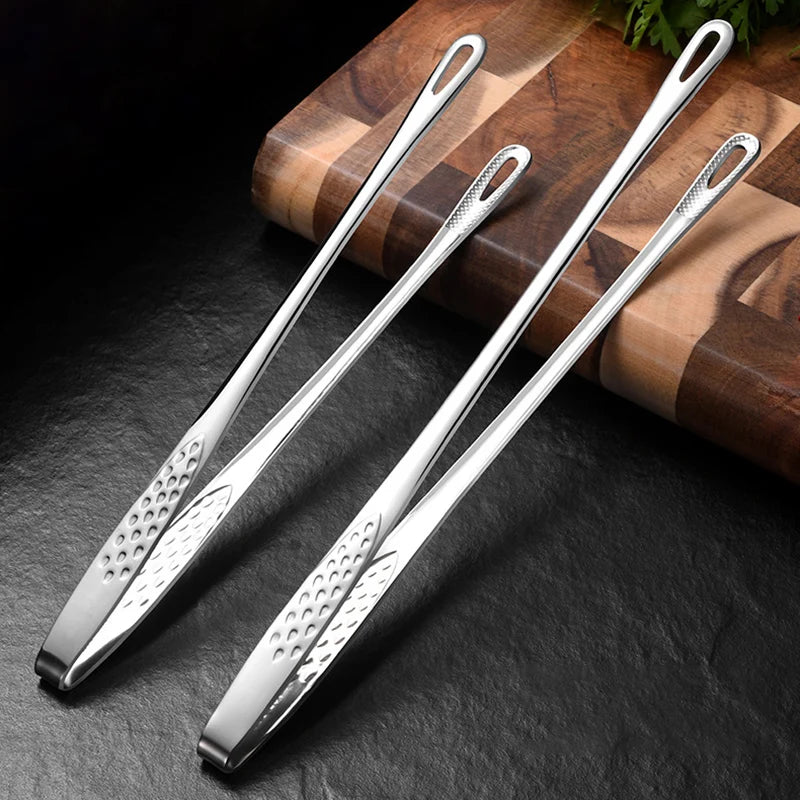 Pinzas de cocina para barbacoa, pinzas de cocina de acero inoxidable, pinzas para ensalada, carne, alimentos, utensilios de buffet, barbacoa, gadgets de cocina