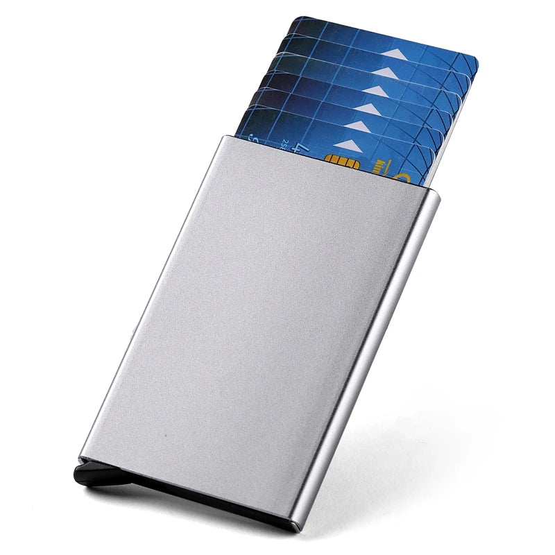 ID Credit Bank Card Holder Wallet Luxury Brand Men Women Anti Rfid Blocking Protected Magic  Slim Mini Small Money Wallets Case