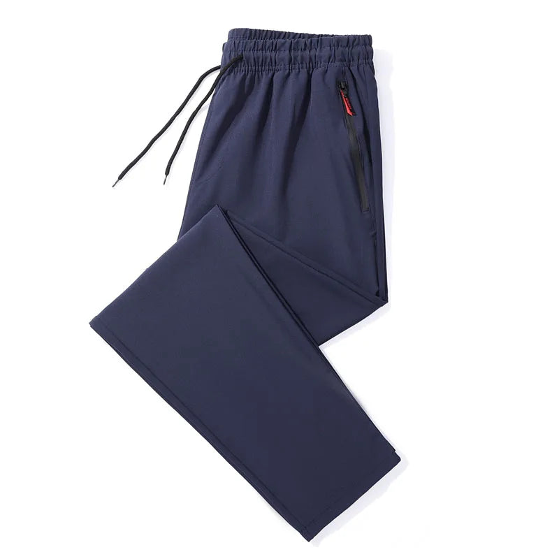 Men's Casual Pants Stretch Slim Fit Elastic Waist Jogger Korean Classic Blue Black Gray Male Brand Trousers Plus Size