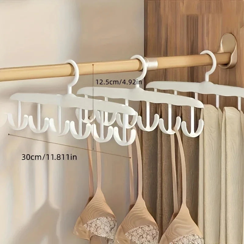 12-Hook Rotating Hanger – Space-Saving Closet Organizer for Ties, Belts, Underwear, Skirts | Portable Home & Dorm Storage