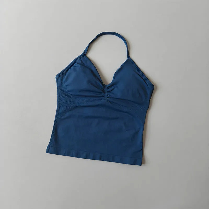 SKINOFSKIN Women's Seamless Yoga Tank Top with Built-in Bra