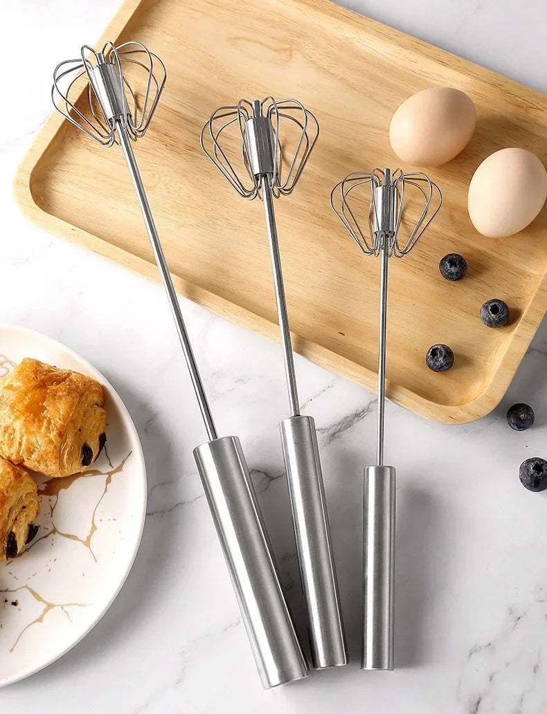 Batidora de huevos semiautomática, batidora de crema rotatoria, batidora de huevos manual para el hogar, herramienta para hornear, utensilios de cocina