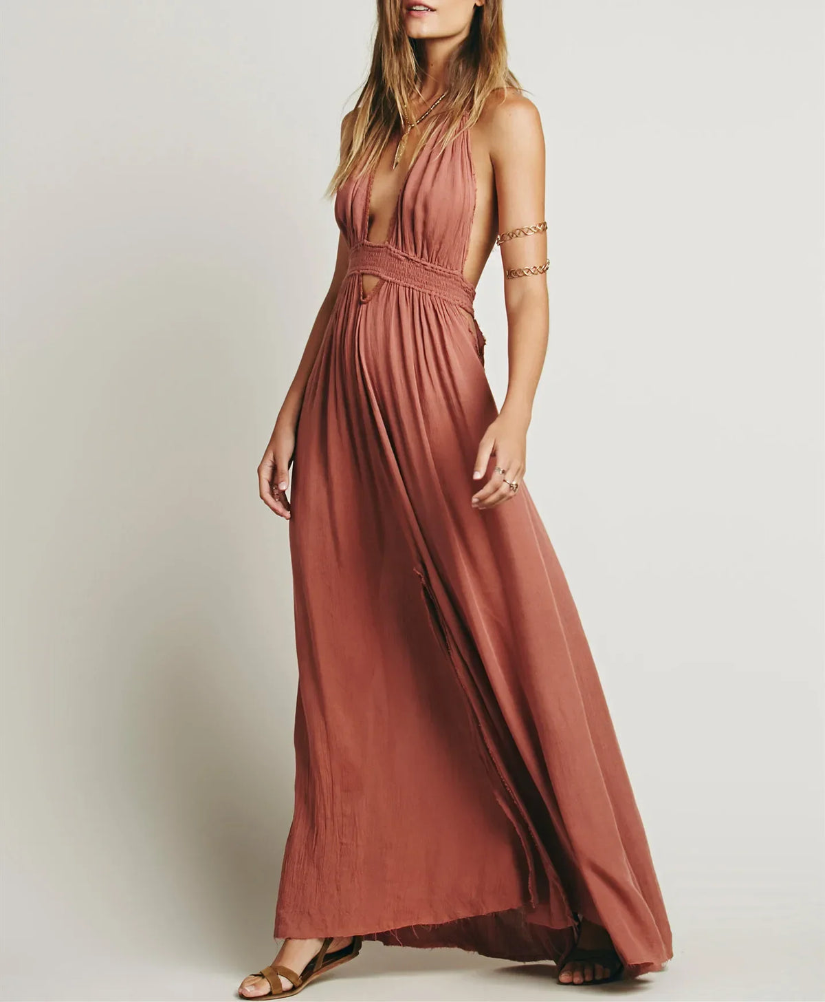 Canwedance Beach Sundress V Neck Backless Sexy Holiday Dress Cotton Maxi Dresses Boho Vestidos Vacation Strapless Dress
