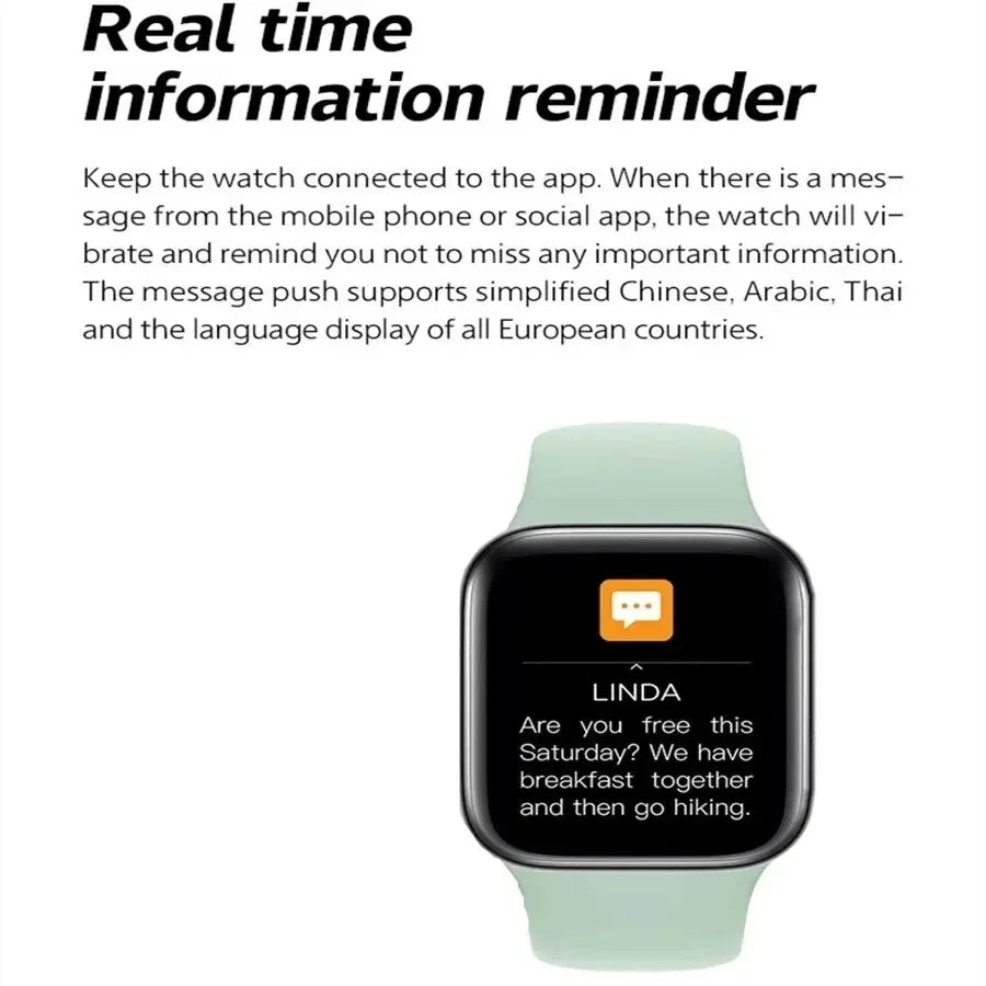 Nuevo Smartwatch 2025 para hombres, teléfono Android iOS, pantalla de 1.73", llamadas Bluetooth, monitoreo de oxígeno en sangre y presión, Smart Watch para mujeres