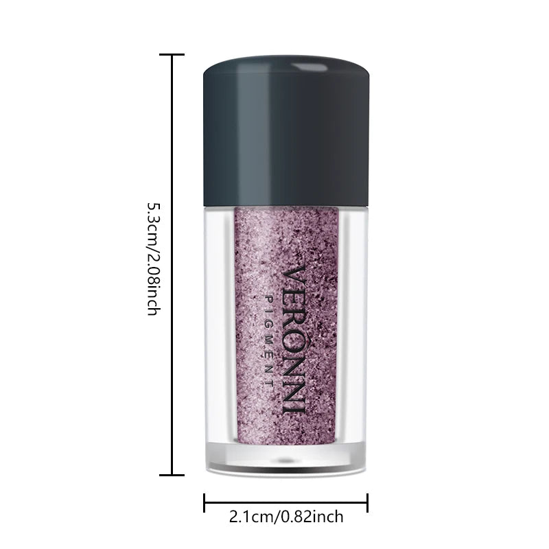 Single-color pearlescent diamond eyeshadow powder, finely milled, highly pigmented, and blendable for a party look.