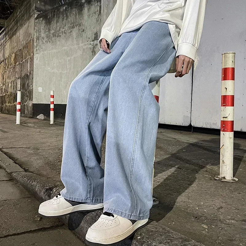 Men's Loose Straight Wide Leg Jeans - Streetwear Casual Pants