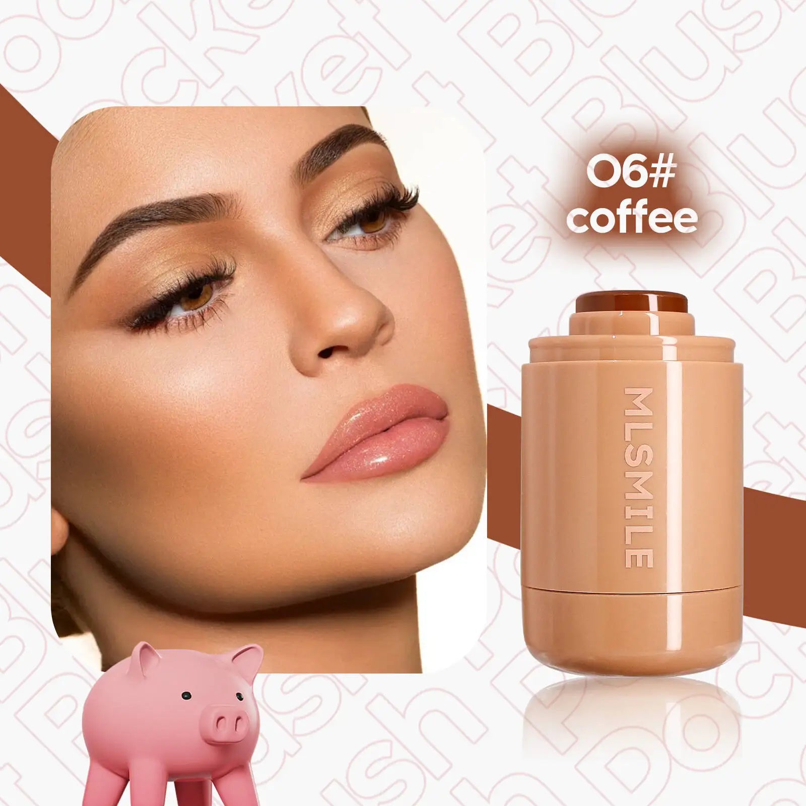 Mlsmile Pocket Stick 6 Colors Natural Highlight Brightening Portable Lip And Cheek Dual-Use Blush Cream 2025 New