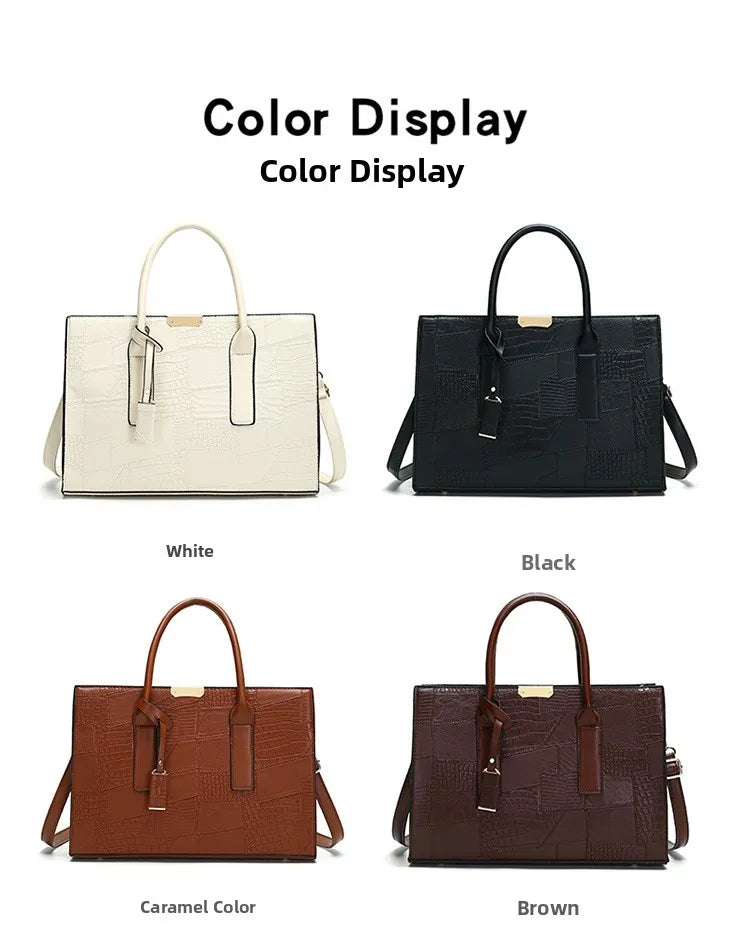 Trendy Lizard Pattern Mother-Daughter Handbag Summer 2025 Vintage Style Women's Tote Shoulder Bag Crossbody Bag Large Size