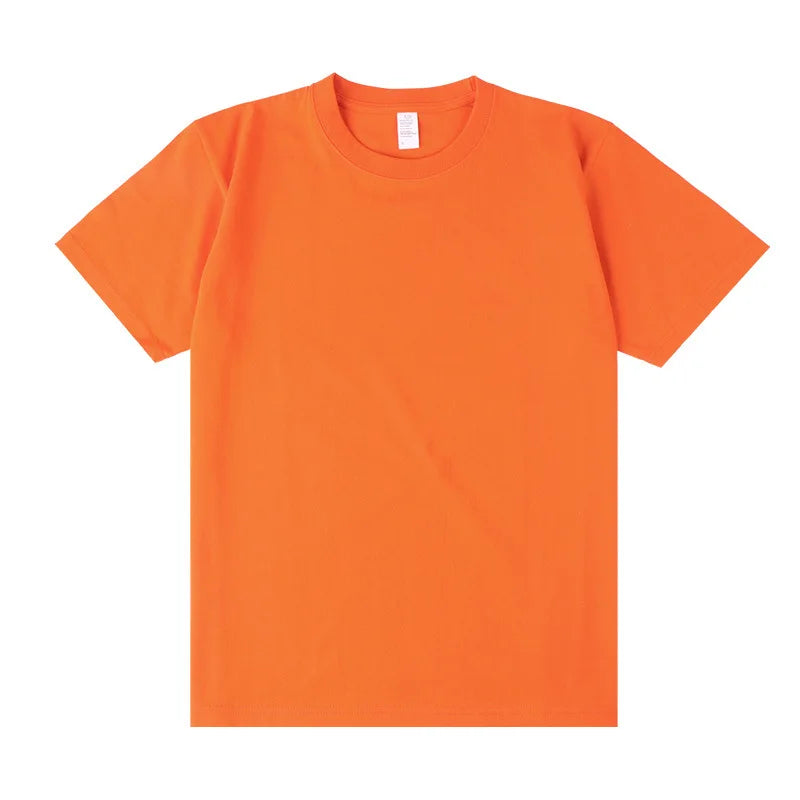 Men's Heavyweight Cotton T-Shirt - Loose Fit Crew Neck Short Sleeve