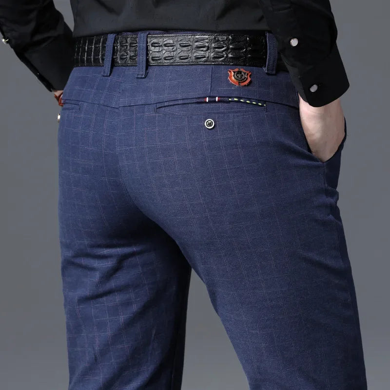 Spring Autumn New Fashion Mens Casual Pants High Quality Brand Business Pants Male Clothing Cotton Formal Trousers Men Clothing