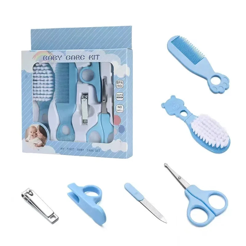 Baby Grooming Kit For Newborns BPA Free Safe Tools Comb Brush Nail Clippers Scissors