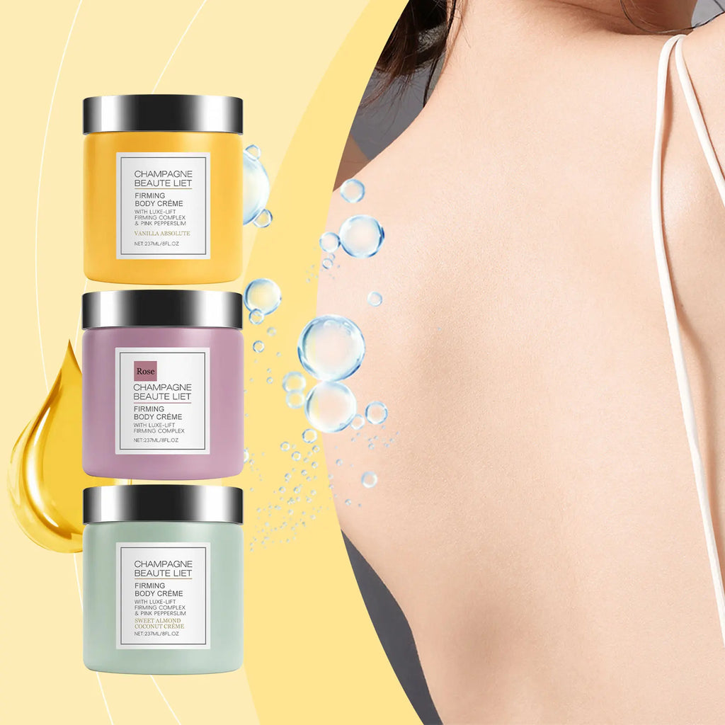 Champagne Firming Body-Cream With Pepperslim Anti Wrinkle Skin Tightening Cream Daily Hydrating Body Lotion For Men And Women'S