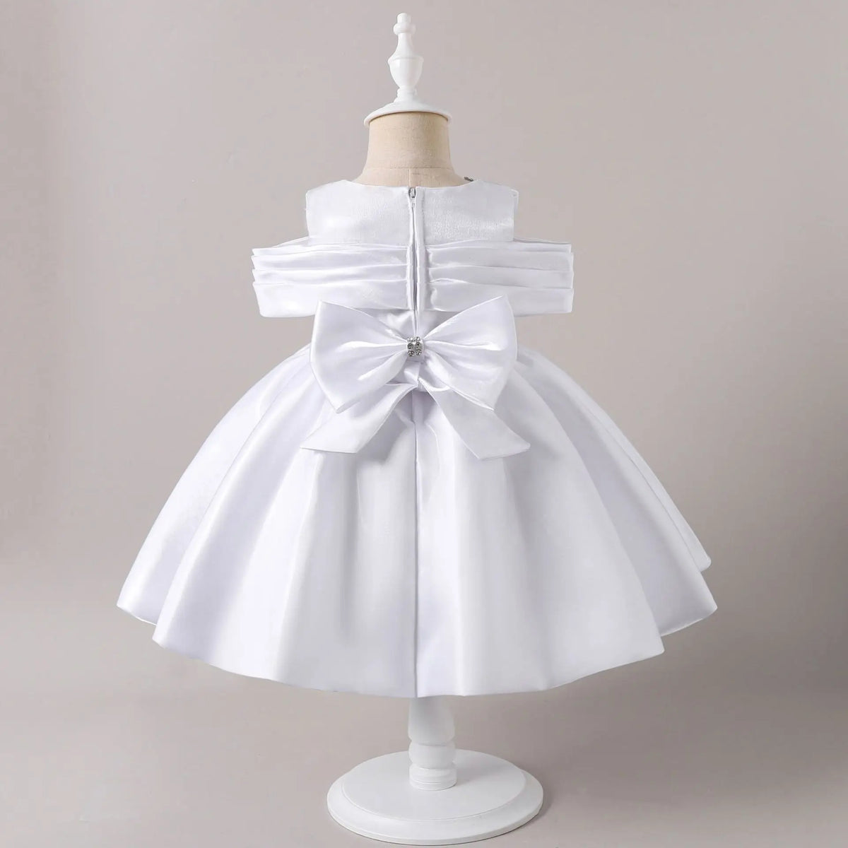 HETISO Kid Costume Satin Beading Belt Children's Girly Dresses Baby Girl Princess Birthday Festive Ball Gown 2-5 Years