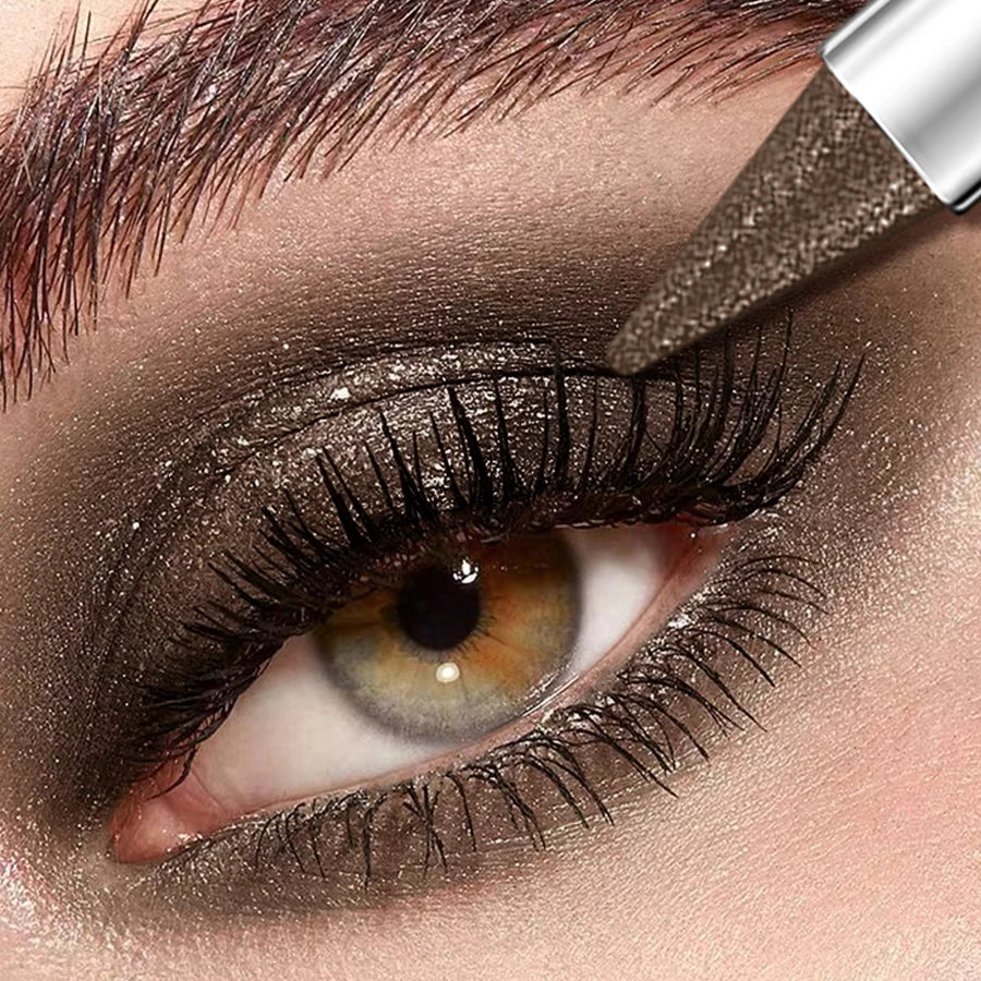 Waterproof Eyeshadow Sticks Set 12 Colors Long Lasting High Pigment Shimmer Metallic Glitter For Bold Eye Makeup Lovers