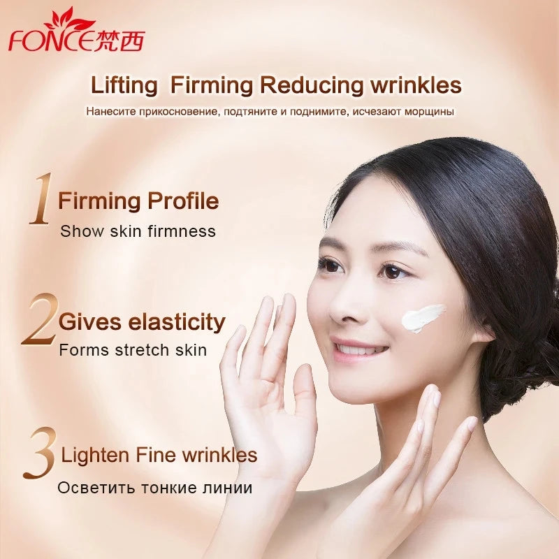 Fonce Korea Anti Aging Wrinkle Remover Face Cream Dry Skin Hydrating Facial Lifting Firming Day Night Cream Peptide Serum 50G