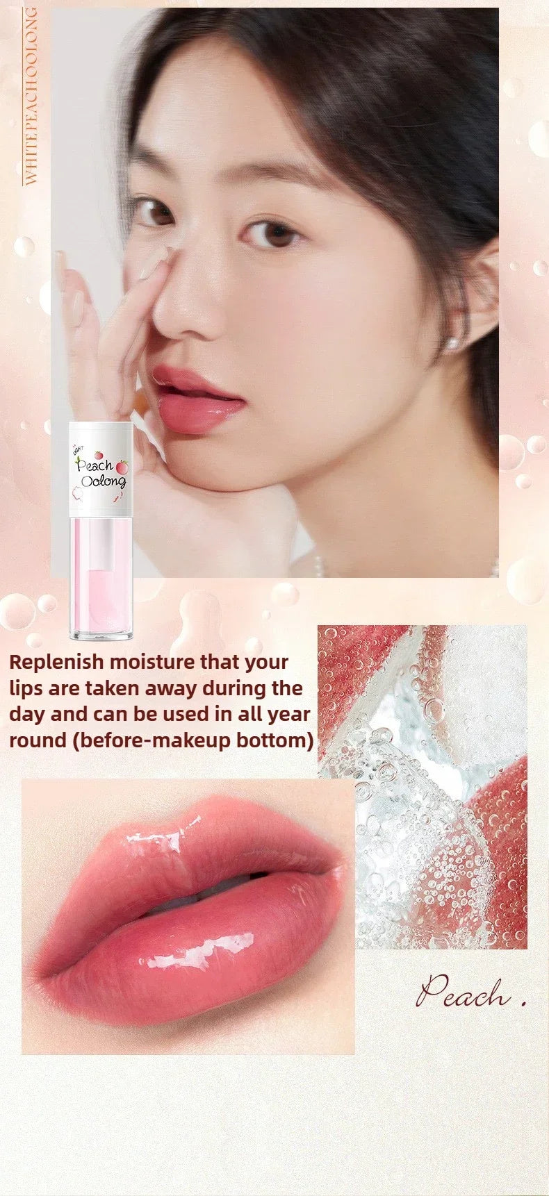 Korean Beauty Moisturizing Lip Ink Gloss Jelly Lipstick Big Brush Labial Lips Bright Oil Balm - Moisture & Color in One