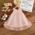 Princess Style Bow Chiffon Baby Girl Dress, Summer New Children'S Sleeveless Clothes For Birthday Parties (9 Months -4 Years)