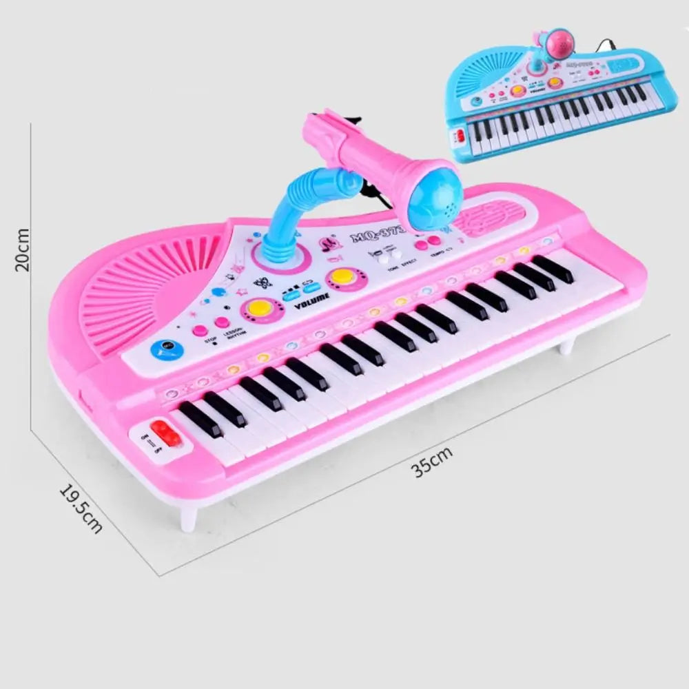 37 Keys Electronic Keyboard with Microphone Interactive Electronic Piano Music Enlightenment Education Children's Piano