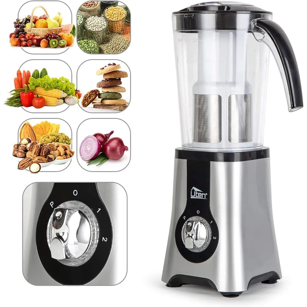 5 in 1 Smoothie Blender 42oz Multi Functional Mixer Juicer Grinder Stainless Steel Blades BPA Free Dishwasher Safe with Cups