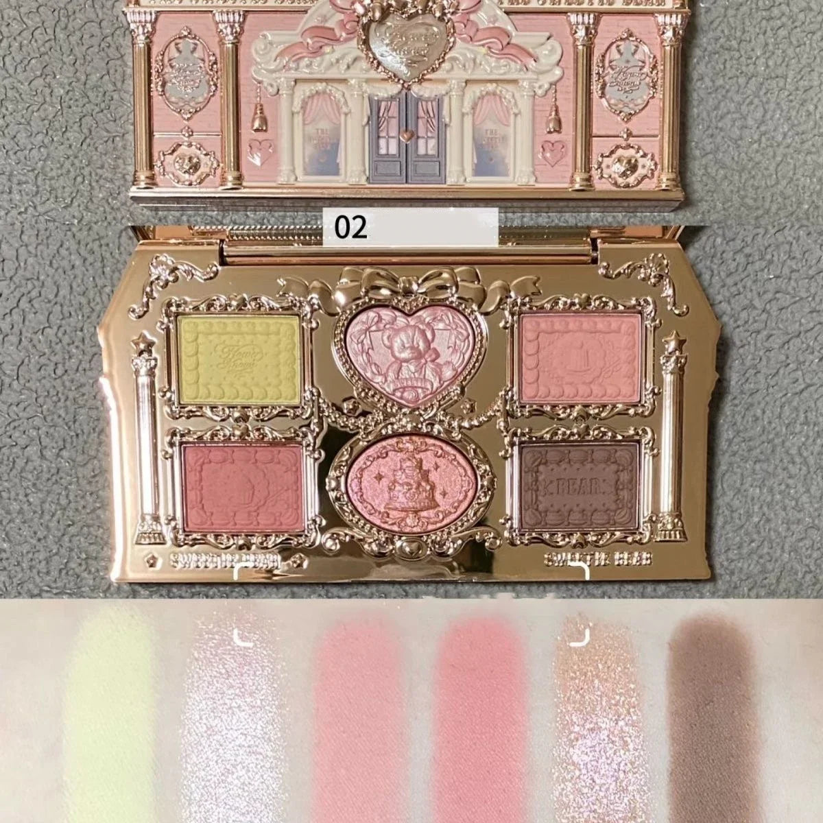 Flower Knows Sweetie Bear Highly Pigmented Eye Makeup Palette Eye Shadows Long Lasting Matte Shimmer Finish Cosmetics Kit