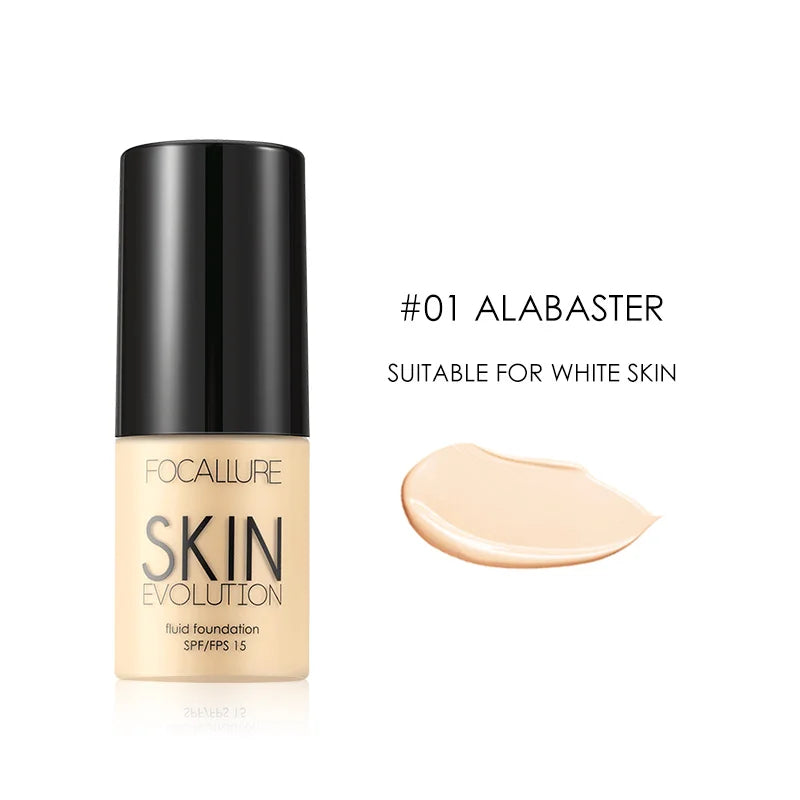 Focallure Base Face Liquid Foundation Cream Full Coverage Concealer Oil-Control Moisturizing Foundation Cream Makeup For Women'S