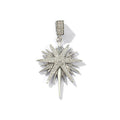 1Pc New Brass Charms Multicolor Galaxy Star Micro Pave Clear Cubic Zirconia Pendant Diy Necklace For Women'S Jewelry 3.6Cm X 2.1Cm