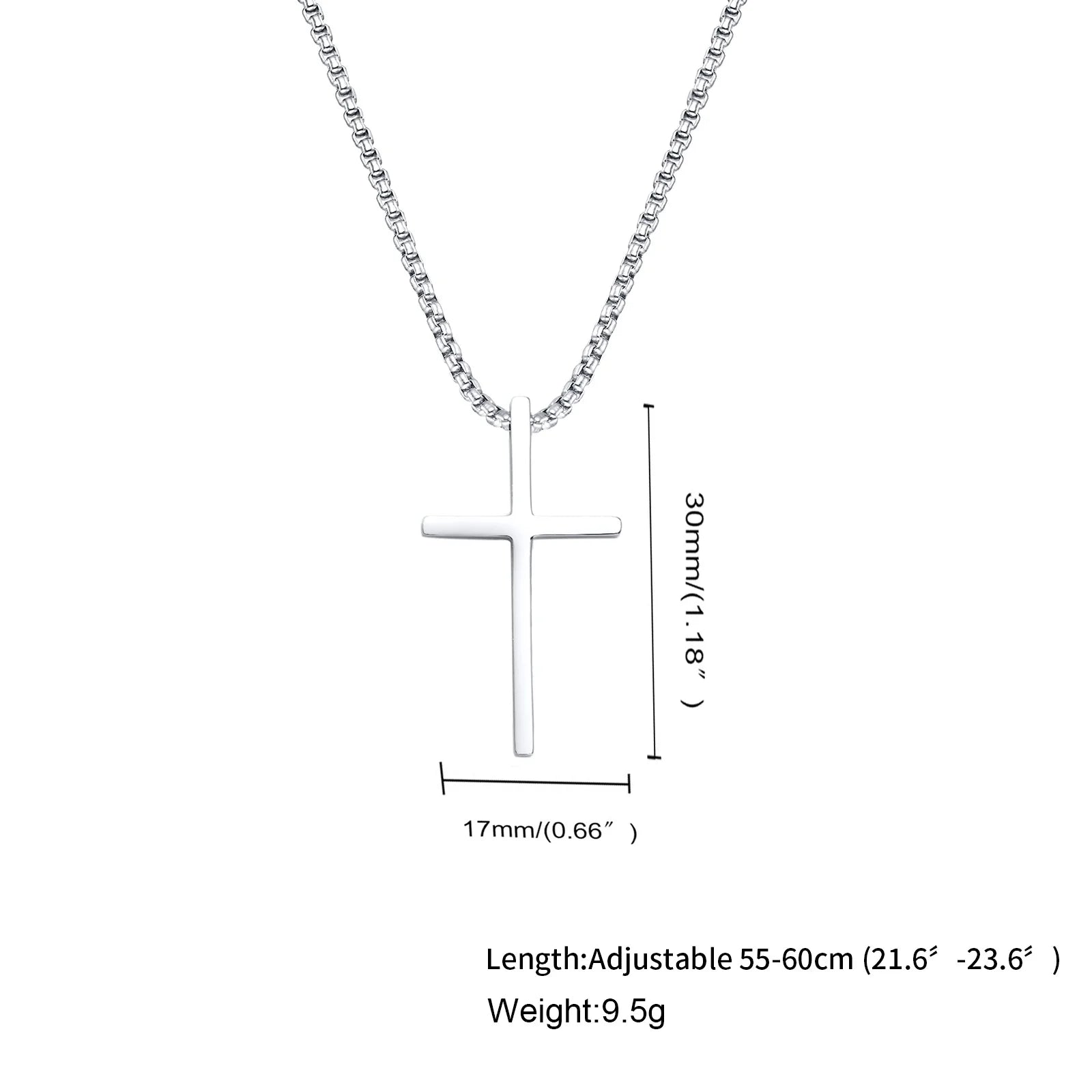 Stainless Steel Cross Necklace For Men, Christian Jesus Pendant Necklace, Catholicism Religious Faith Jewelry Easter Gifts