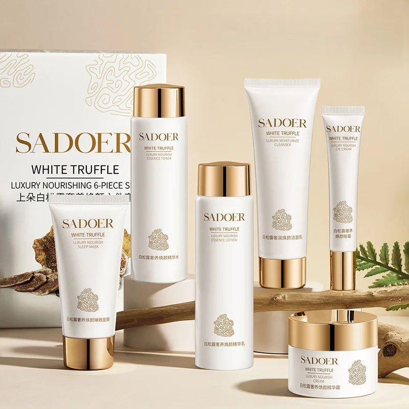 White Truffle Skin Care Six-Piece Set, Rich in Centella Asiatica Extract, Niacinamide and Other Skin-Beneficial Ingredients, Paired with Various Beautifying and Moisturizing Ingredients to Replenish the Skin's Moisture, Leavi