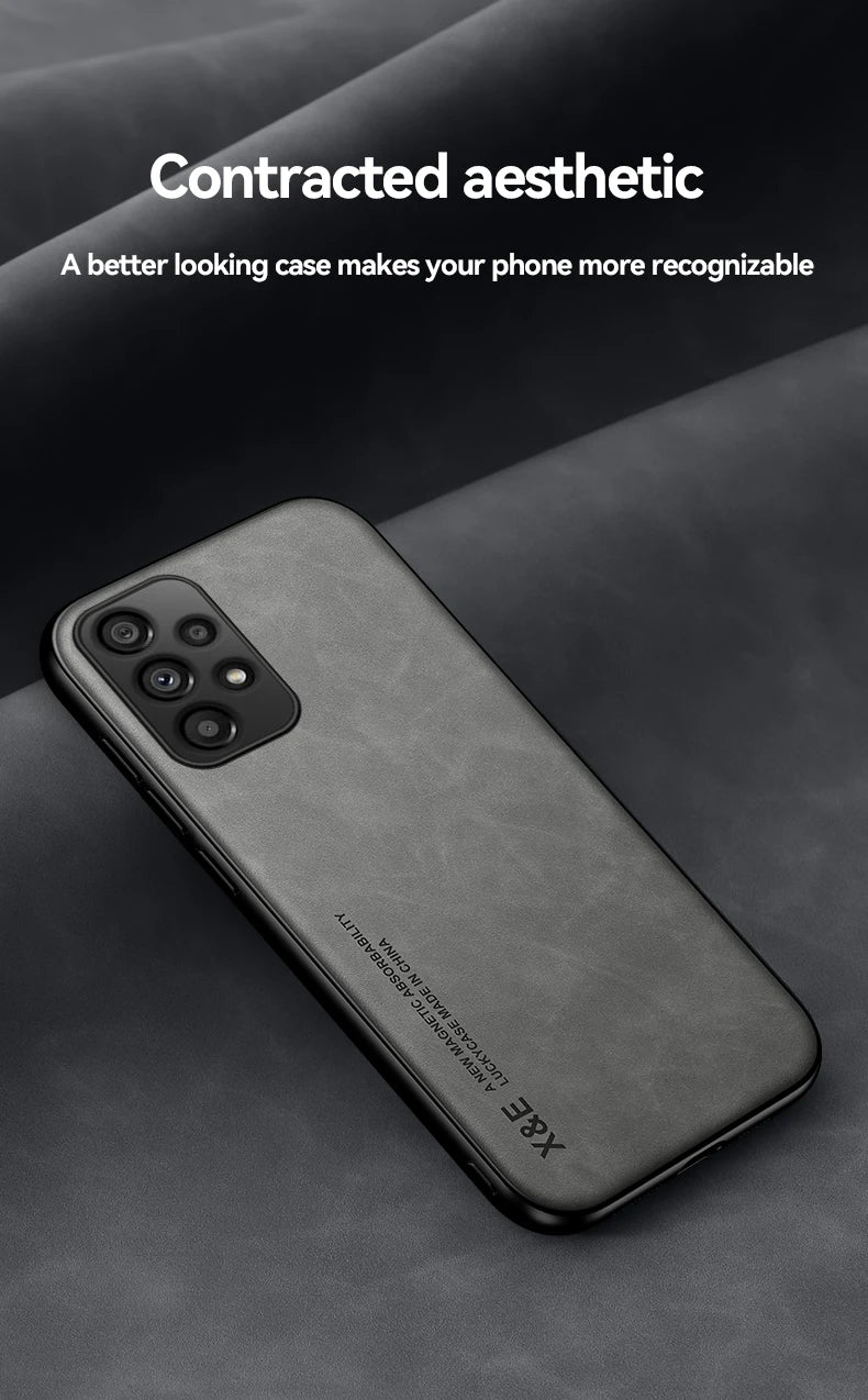 Hidden Iron Plate Magnetic Frosted Leather Phone Case For Xiaomi 17 Pro Max 15T 15 14 14T 13 13T 12 12T 11 11T Pro Back Cover