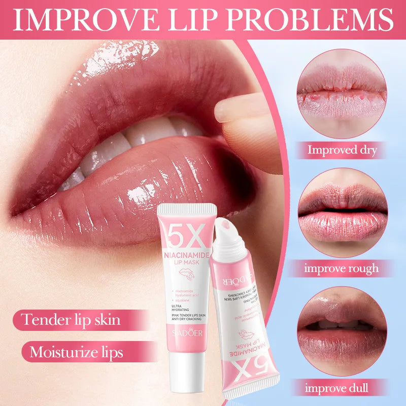 Niacinamide Plumping Lip Mask - Intense Hydration Lip Balm 10g
